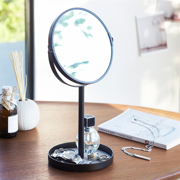 Yamazaki makeup spejl med bakke - Sort