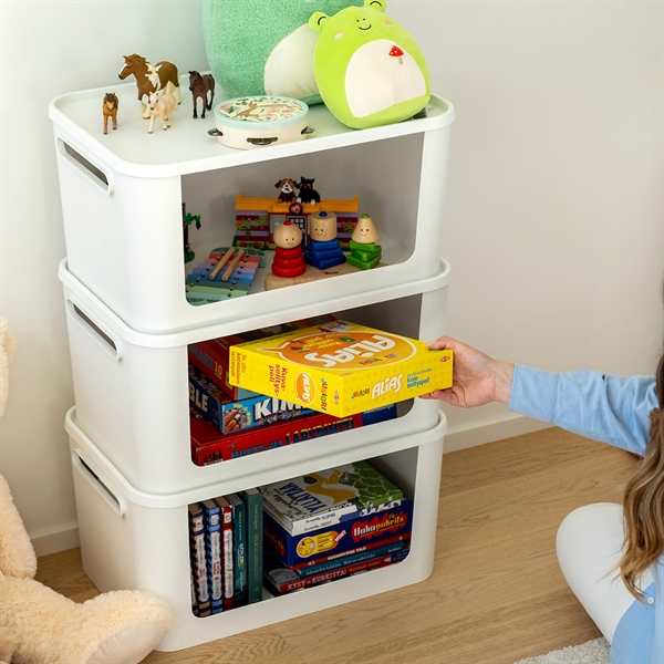 Stabelbar kasse med låg - SmartStore Elsa