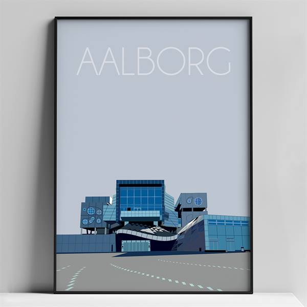 A4 tryk med illustration af Aalborg