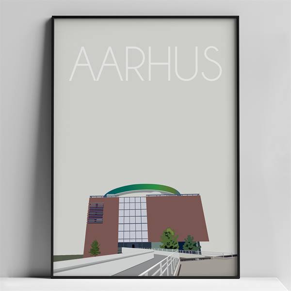 Tryk i A4 størrelse med illustration af Aarhus