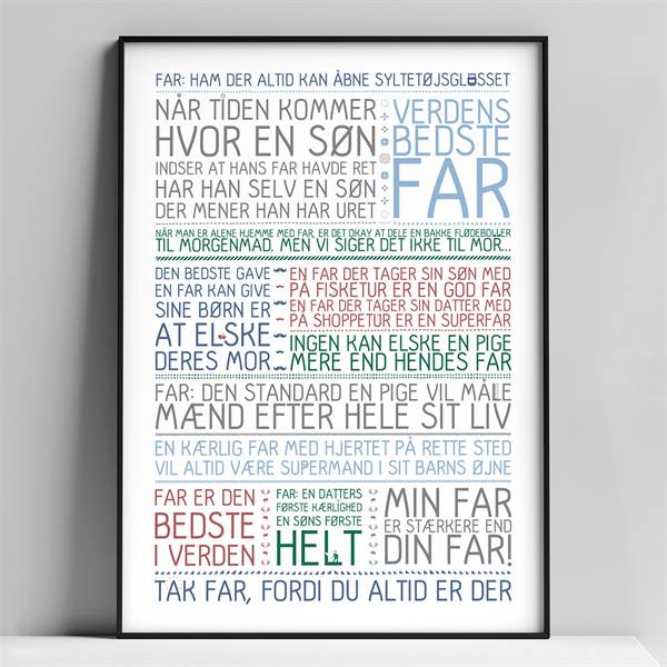 A4 plakat - Far er den bedste i verden