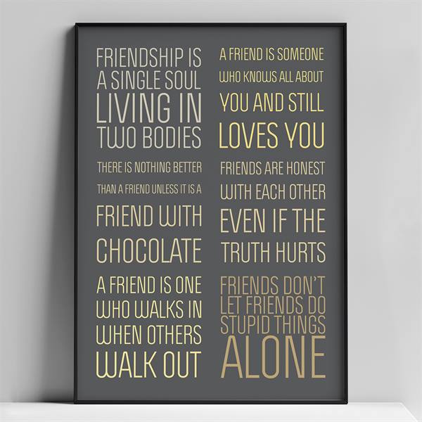 A4 tryk - Friendship