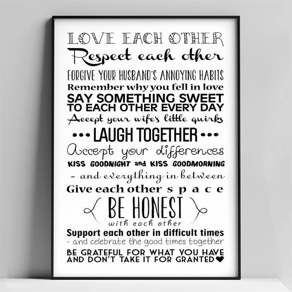 A4 plakat - Love each other