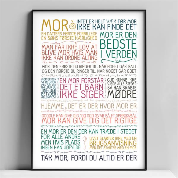 A4 plakat - Mor er den bedste i verden