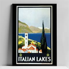 Retrotryk i A4 størrelse - Italian lakes