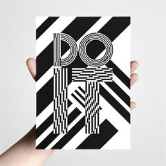 Postkort XL - Do it! grafisk