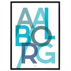Plakat - Aalborg, blå