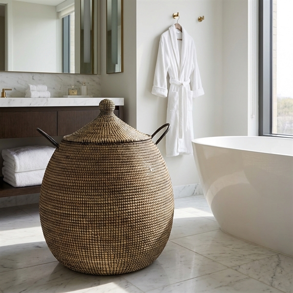 Alibaba vasketøjskurv - Stor, sort