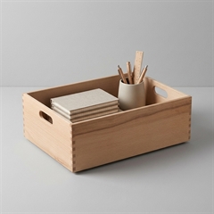 Anker opbevaringskasse i bøgetræ - 40x30 cm. LAV