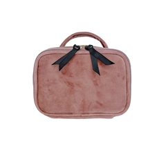 Pilletaske med pilleæsker fra Bag All - Large i lyserød Velour.