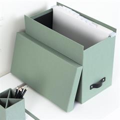 arkivbox til papirer fra bigso box i farven soft teal