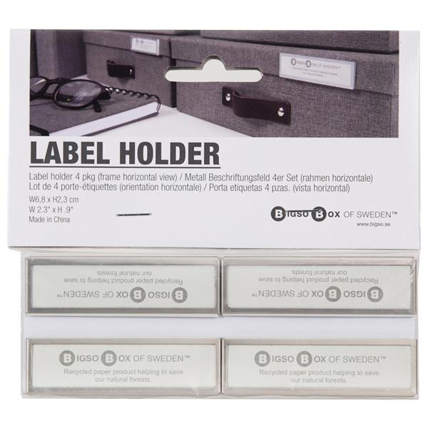 Horisontale labelholdere i metal til Bigso Box