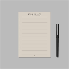 Boxdelux blok A5 - Ugeplan - Colorcode, beige