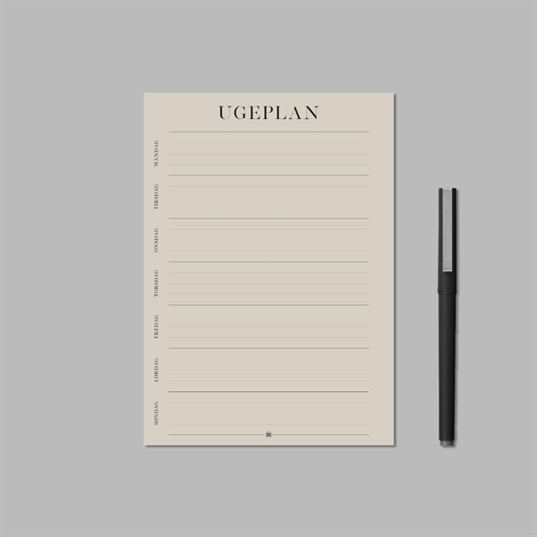 Boxdelux blok A5 - Ugeplan - Colorcode, beige