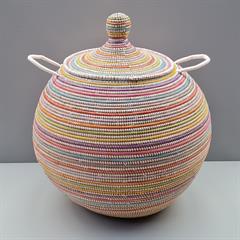 Alibaba vasketøjskurv - Megastor, MULTICOLOR striber