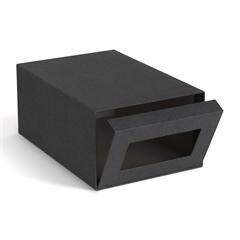 Bigso Box of Sweden - NILS Skoæske med vindue, Sort