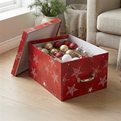 Kasse til julepynt - rød