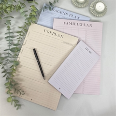 Boxdelux blok A4 - Ugeplan - Colorcode, beige