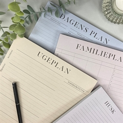 Boxdelux blok A4 - Ugeplan - Colorcode, beige