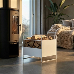 Como Brændekurv i metal - Hvid - Dansk design