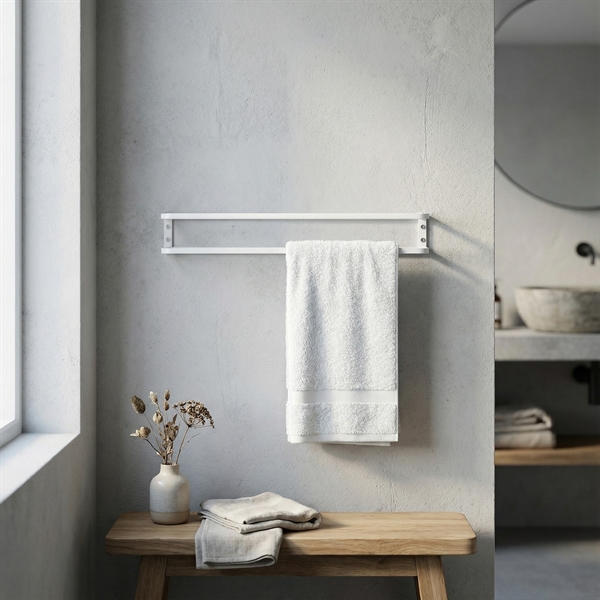 Como Håndklædeholder til væggen - Hvid 40 cm