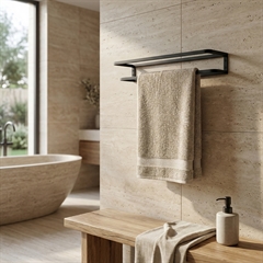 Como Håndklædeholder til væggen - Sort 40 cm