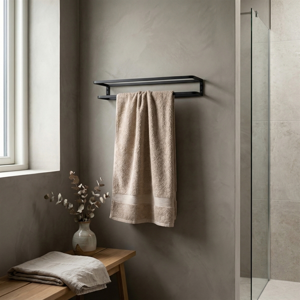 Como Håndklædeholder til væggen - Sort 40 cm