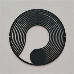 Rund magnetisk tavle i sort metal, no.5