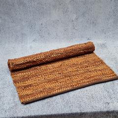 Kludetæppe i Læder. Rustic Brown - Vælg str.