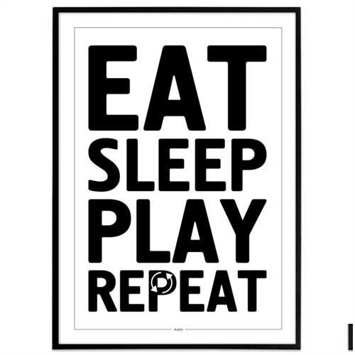 Plakat - Gamer - Eat, Sleep, Play, Repeat