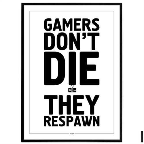 Plakat - Gamer - Gamers don\'t die