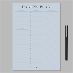 Notesblok til planlægning af dagen 