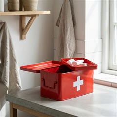 Metalkasse til opbevaring og organisering af dine medicin sager