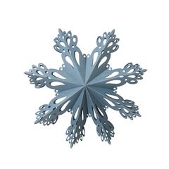 Broste Deko julestjerne til ophæng - Snowflake, Orion Blue ø46cm