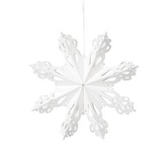 Broste Deko julestjerne til ophæng - Snowflake, Hvid ø15cm