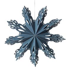 Broste Deko julestjerne til ophæng - Snowflake, Orion Blue ø30cm