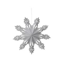 Broste Deko julestjerne til ophæng - Snowflake, Sølv ø30cm