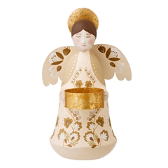 Bungalow Lysestage til Fyrfadslys - Angel Marigold, Vanilla