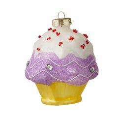 Bungalow julepynt i Glas - Cupcake