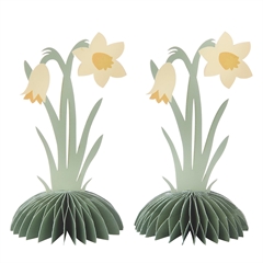 Bungalow Honeycomb Påskepynt - Påskeliljer, Stående, 2 stk