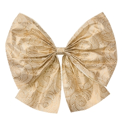 Bungalow Sløjfe i papir - Mara, Cream/Gold, 26 cm.