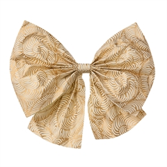 Bungalow Sløjfe i papir - Mara, Cream/Gold, 20 cm