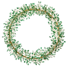 Bungalow Perlepynt - Emerald, Mio krans, 18 cm