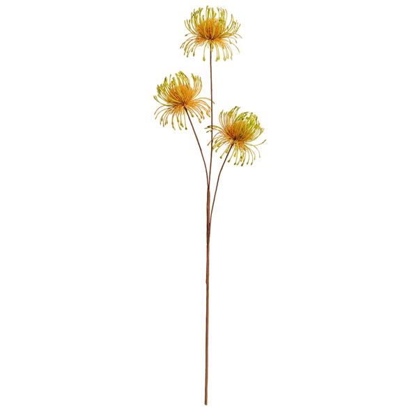 Bungalow kunstig blomst, gul 