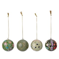 Bungalow julekugler xmas BOX - Olive, 4 stk.