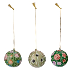 Bungalow julekugler xmas BOX - Gaya Jade 3 stk.