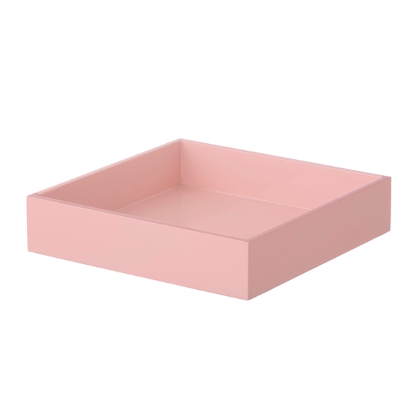 Bungalow Kvadratisk Lakbakke til servietter - PINK