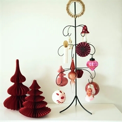 Bungalow lille juletræ i metal - H50 cm