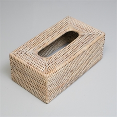 Charmille Kasse til Kleenex i Rattan. Hvid