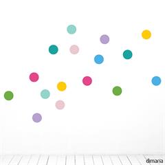 Multicolor wallsticker cirkler til hjemmet